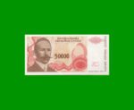 BILLETE DE BOSNIA - HERZEGOVINA 50000 DINARA, PICK 153, AÑO 1993, ESTADO SIN CIRCULAR. -