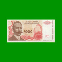 BILLETE DE BOSNIA - HERZEGOVINA 50000 DINARA, PICK 153, AÑO 1993, ESTADO SIN CIRCULAR. -