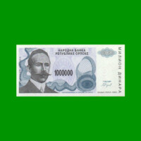 BILLETE DE BOSNIA - HERZEGOVINA 1000000 DINARA, PICK 154, AÑO 1993, ESTADO SIN CIRCULAR. -