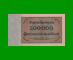 BILLETE DE ALEMANIA 500.000 MARCOS, PICK 88b, AÑO 1923, ESTADO SIN CIRCULAR .- - Imagen 2