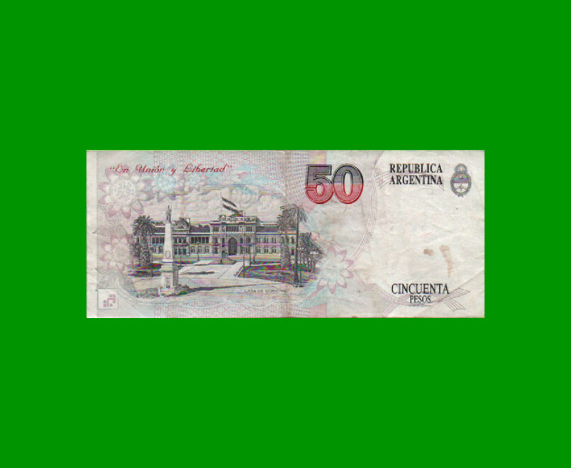 PESOS CONVERTIBLES 1er DISEÑO $50,00, BOT 3062, AÑO 1992, ESTADO MUY BUEN0.- - Imagen 2