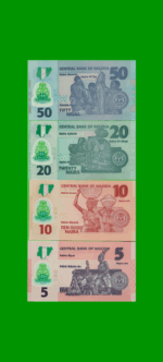 SET DE (4), BILLETES NIGERIA,POLIMEROS 5,10,20 Y 50 NAIRAS AÑO 2018/2021, ESTADO SIN CIRCULAR .- - Imagen 2