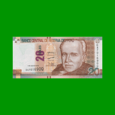 BILLETE DE PERU 20 SOLES, PICK 193, AÑO 2018, ESTADO SIN CIRCULAR.-