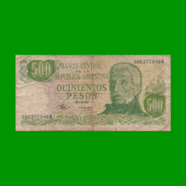 REPOSICIÓN PESOS LEY 18.188 $500,00, BOT 2116, AÑO 1965, ESTADO BUENO. -