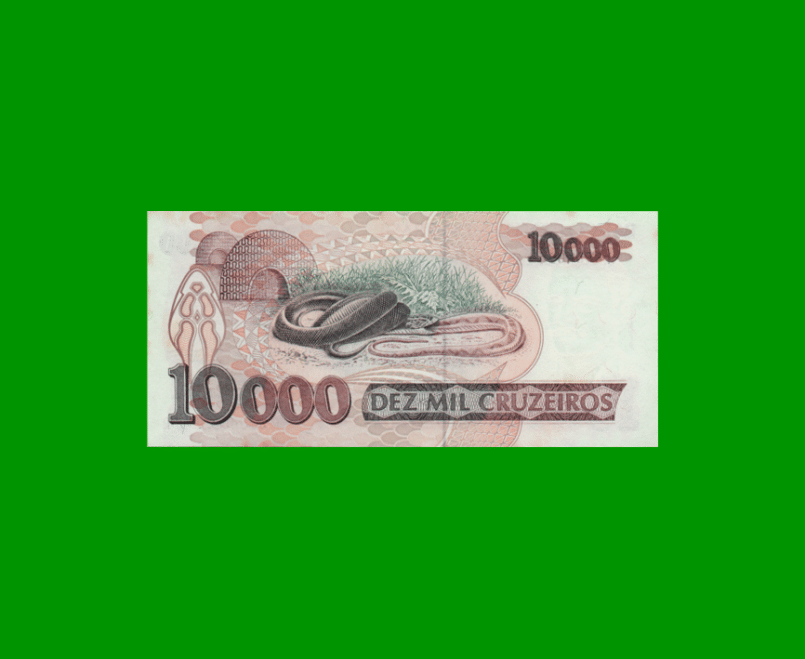 BILLETE DE BRASIL 10.000 CRUZEIROS, PICK 233b, AÑO 1992, ESTADO SIN CIRCULAR.- - Imagen 2