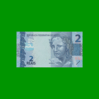 BILLETE DE BRASIL 2 REALES, PICK NEW, AÑO 2021, SERIE IA, ESTADO SIN CIRCULAR.-