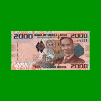 BILLETE DE SIERRA LEONA 2.000 LEONES, PICK 31, AÑO 2021, ESTADO SIN CIRCULAR.-