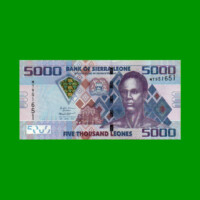BILLETE DE SIERRA LEONA 5.000 LEONES, PICK 32, AÑO 2021, ESTADO SIN CIRCULAR.-